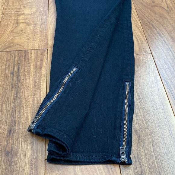 Madewell Skinny Skinny Moto Zipper Ankle Jeans , size 32 - Picture 7 of 14